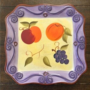 Medici Handpainted Fruit Decorative Plate – 11.25” – Tuscan Farmhouse